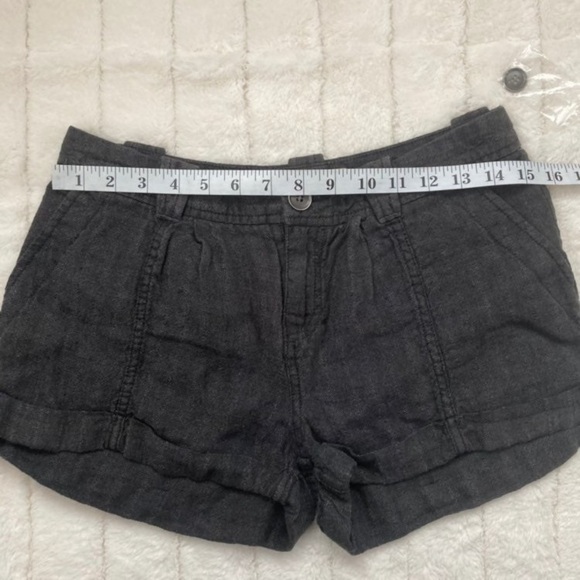 ❌SOLD❌ Free People Linen Shorts Size 0 charcoal grey - Picture 9 of 12
